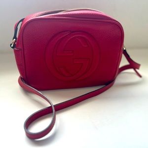 Gucci Soho Leather Disco Bag, Tobasco Red